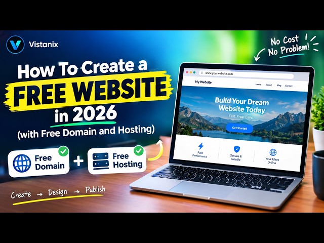How To Create a Free Website in 2026 with Free Domain and Hosting (Google Gemini + Netlify)