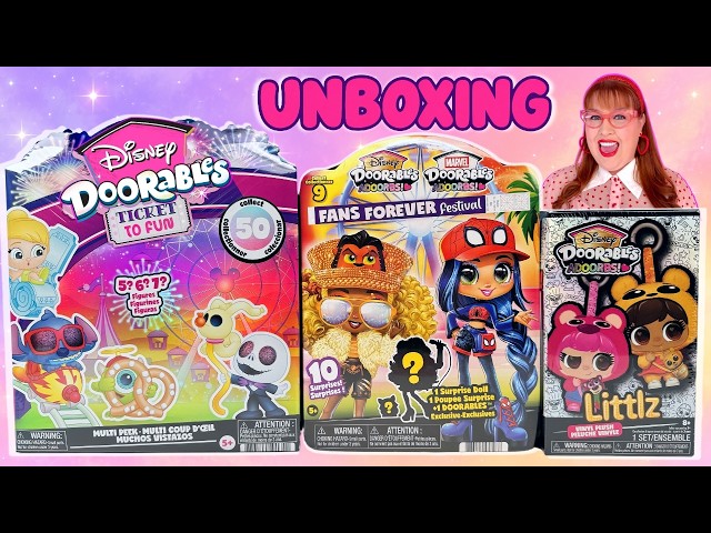 💜 Распаковка Disney Doorables!! Билет на веселье! Слепой бокс Doorables Littlz! Кукла Adoorbs Fes...