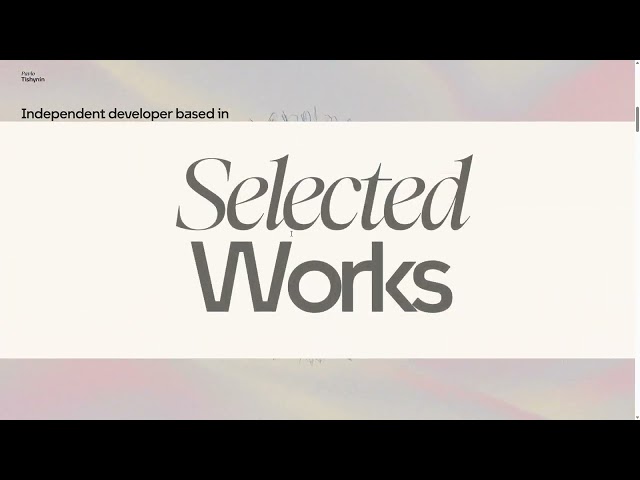 Pavlo Tishynin  Web Portfolio