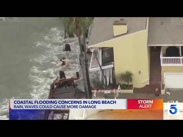 Long Beach homes face new threat as storm moves in