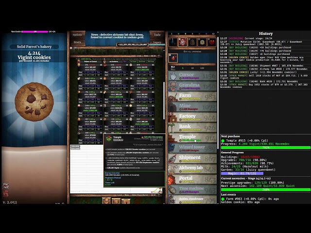 7.441 trevigintillion cookies | Cookie Clicker 100% TAS (631/639)