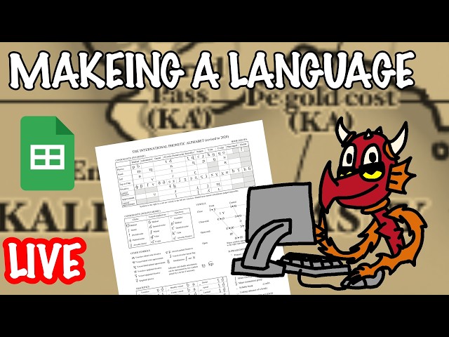 Making a Conlang for my webcomic, Rum angels, Live #14
