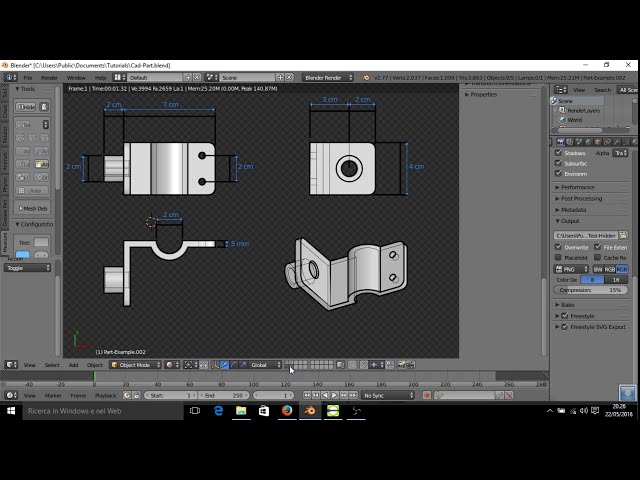 Blender How to make drawing from 3D to 2D Draft