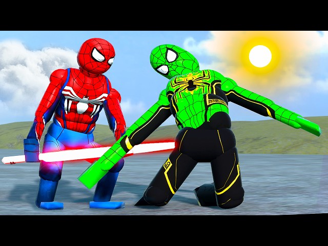 سبايدر مان SPIDER-MAN CRAZY ACTIVE RAGDOLLS PHYSICS GAME! SPIDERMAN Homem-Aranha