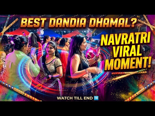 🚨 CRAZY DANDIYA NIGHT EXPLOSION 🔥 Don't miss the full video! 💃 🔥 Awesome Dance and Full Fun! 😍
