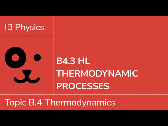 B4.3 HL Thermodynamic processes [IB Physics HL]