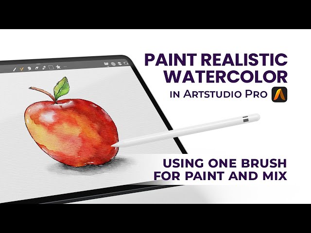 Realistic digital watercolor in Artstudio Pro | All you need is only one brush for paint and mix