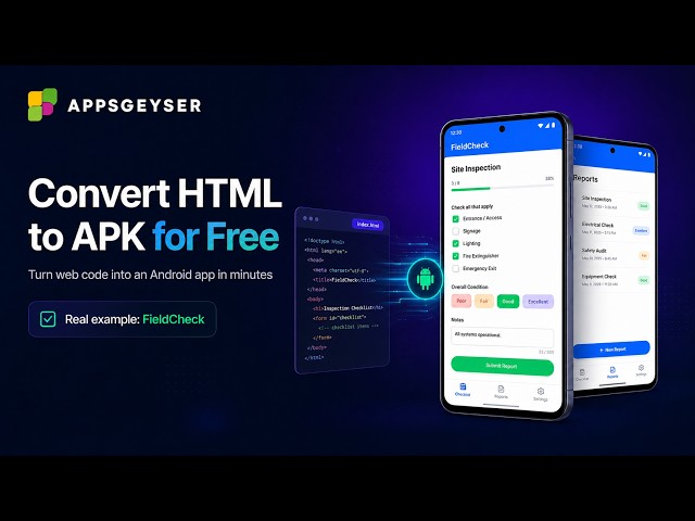 Convert HTML to APK for Free — Start to Finish