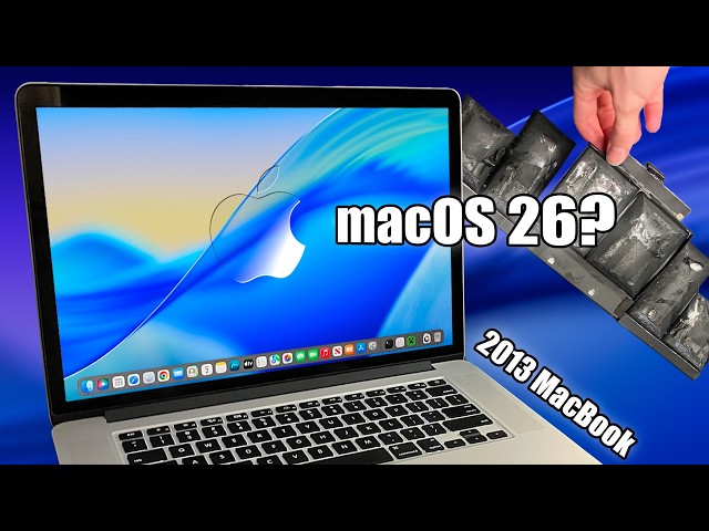 Installing macOS 26 on a SWOLLEN MacBook from 2013...