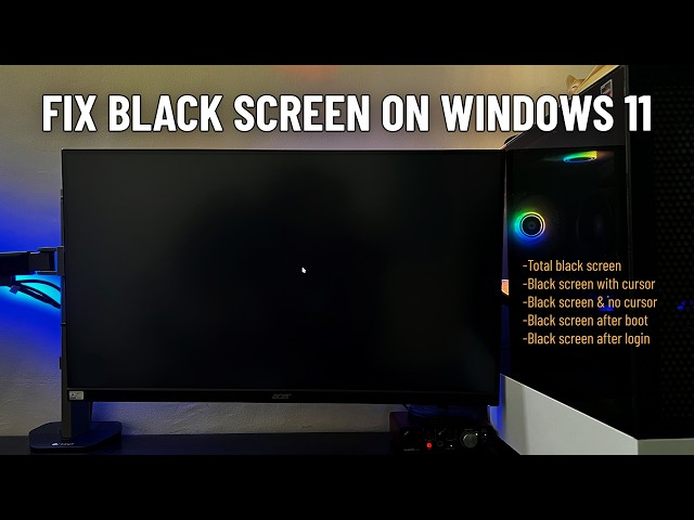 Windows 11 Black Screen FIXED | Black Screen with/without Cursor