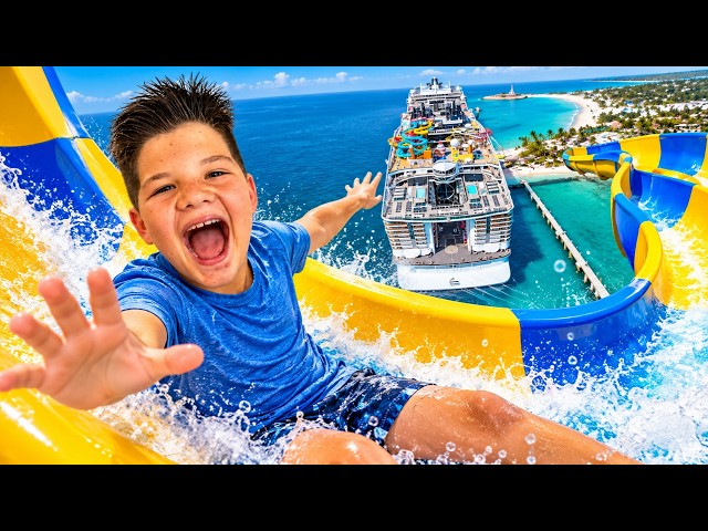 Caleb Goes on an EXCITING Cruise! Fun for Kids on a GIANT Ship & a Beach Treasure Hunt!