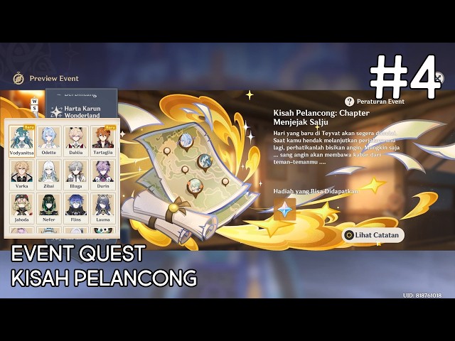 [ID/KR] Event Quest | Kisah Pelancong: Chapter Menjejak Salju Hari Ke-4 | Genshin Impact