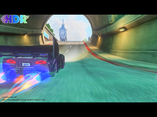 [HDR] Cars 2, Boost, Buckingham Sprint, Oli Slick, 5 Racers, 9 Laps