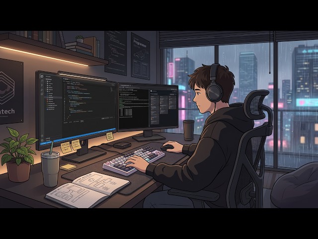 2 AM Coding Session 🌧️ | Deep Focus Lo-fi for Coding, Work & Study