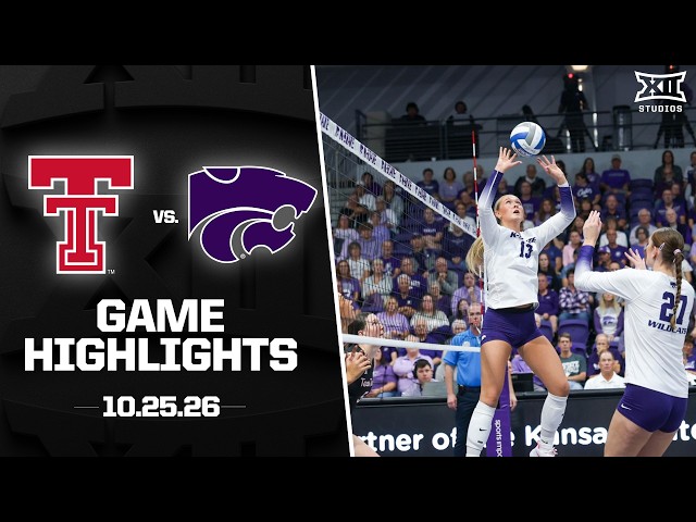 Texas Tech vs. Kansas State Highlights (10.25.26) | 2026 Big 12 Volleyball