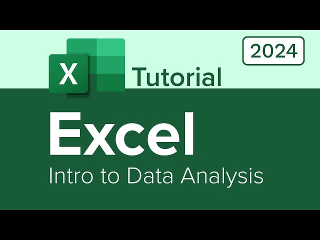 Excel Intro to Data Analysis Tutorial