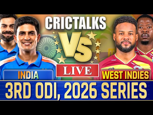 Live: India vs West Indies, 3rd ODI Live Match Today 2026 Series Cricket Commentary Score 2nd Inn
