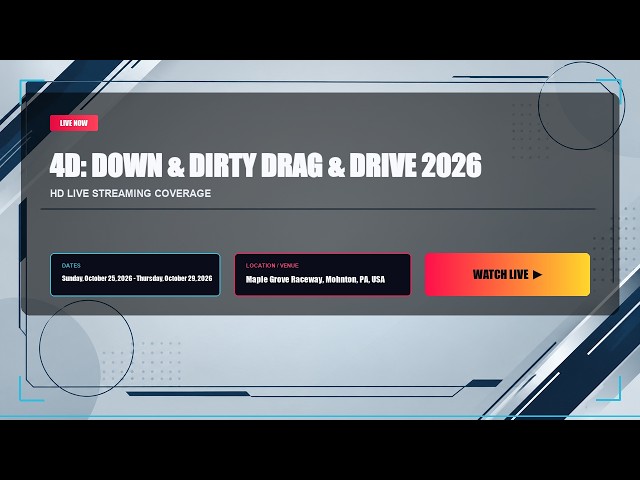 🔴LiVE 4D: Down & Dirty Drag & Drive 2026 (live) - stream