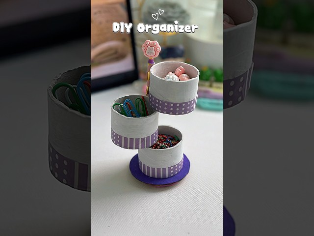DIY Easy Organizer ideas✨#shorts #art #diy #muktaartandcraft #youtubeshorts