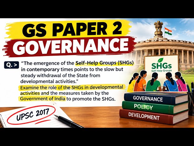 Self Help Groups | Mains Answer Writing | GS Paper 2 governance