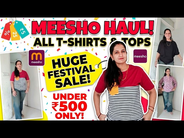 Meesho T-Shirt Haul #trending top #tshirt and top @MeeshoCreatorClub @myntra