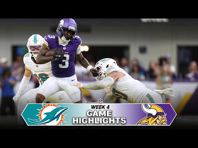 Miami Dolphins vs Minnesota Vikings Game Highlights | 2026 NFL Season Week 4