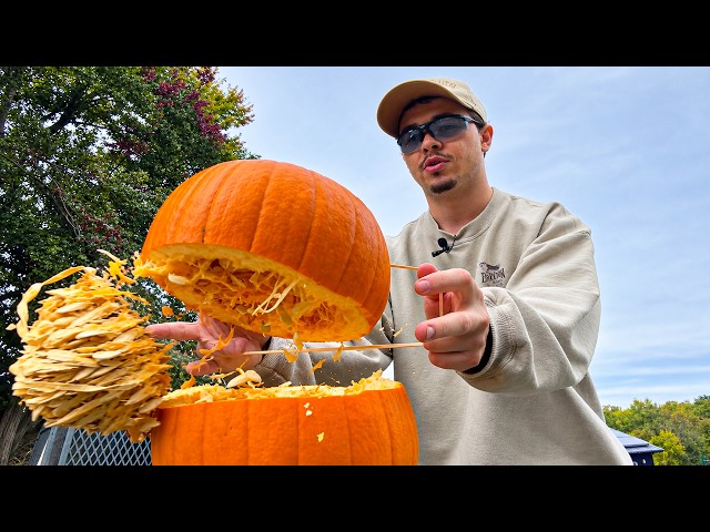 I tried blowing up a pumpkin... then drink it