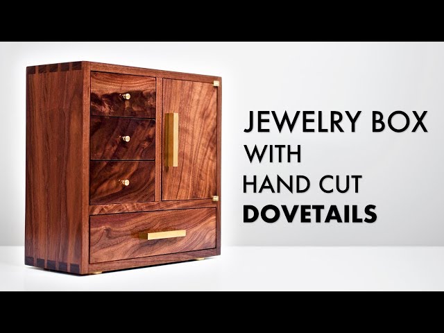 Walnut Jewelry Box with Hand Cut Dovetails 💎 How To - Woodworking