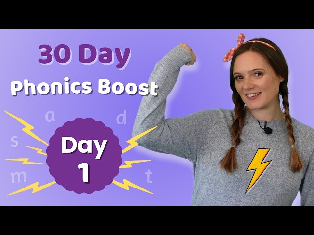 Day 1 | 30 Day Phonics Boost 📚 Learn to Read with Sounds, Blending & CVC Words | British Teacher