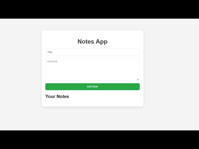 Frontend Projects: Build a Stylish Notes App with HTML, CSS & JavaScript – Easy Tutorial