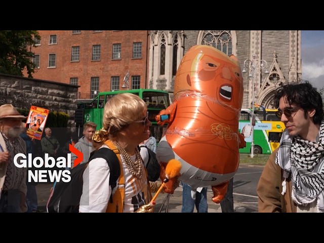 “F*ck off home”: Irish protesters tell Trump to get out of their country