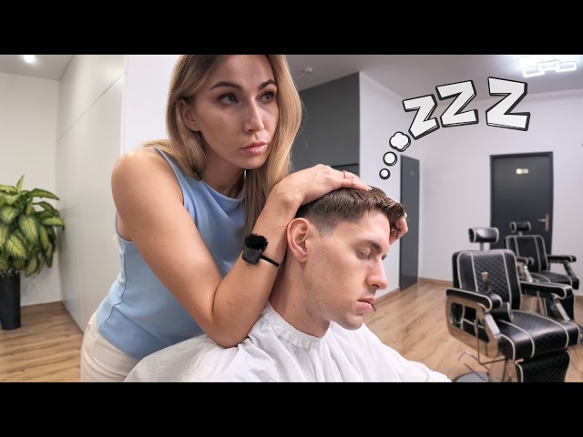 The Most Relaxing Head Massage & Barbershop Full Service | ASMR Barber Viola [Go Sleep]
