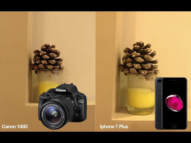 iPhone 7 plus camera vs Dslr Canon eos 100d rebel SL1 (low light)