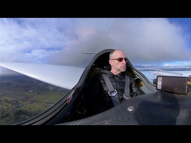 Hood River Soaring instructional pattern flight "360 DEGREE" view