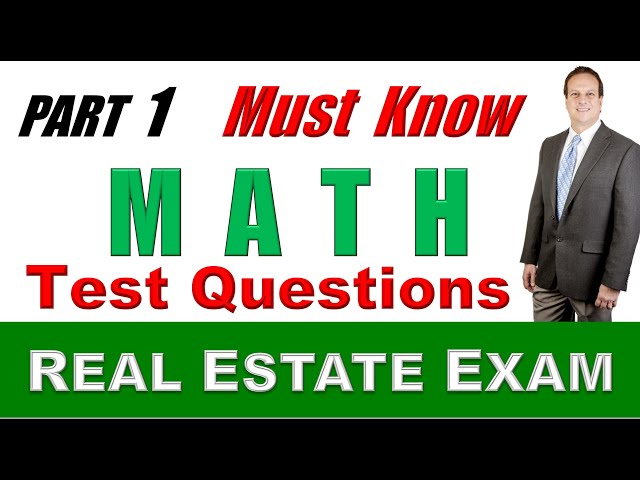 Part 1  Must-Know Real Estate MATH Questions - REAL ESTATE EXAM - How to PASS the Real Estate Test
