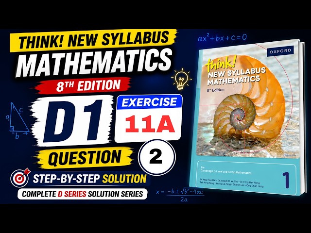 ex 11a q2 8th edition | Think new Syllabus Mathematics