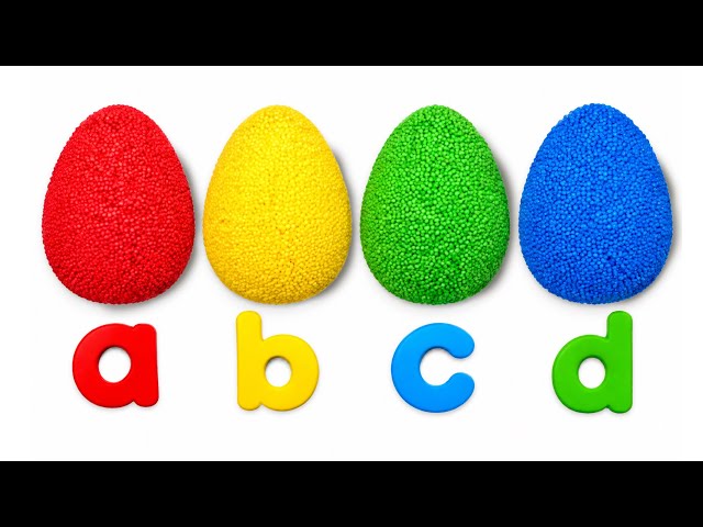Learn Colors and ABC Letters with Surprise Foam Eggs | Preschool Toddler Learning Video