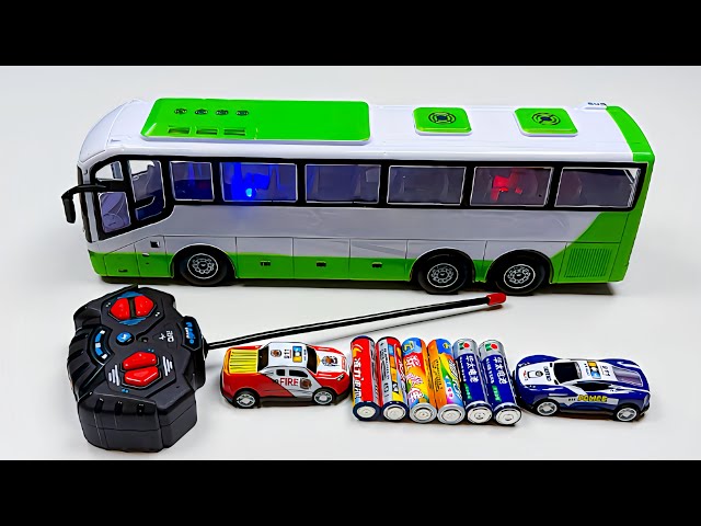 Unboxing RC City Bus, RC New Energy Car, EV Yellow Duck Fire Engine & EV Gear Excavator Toy