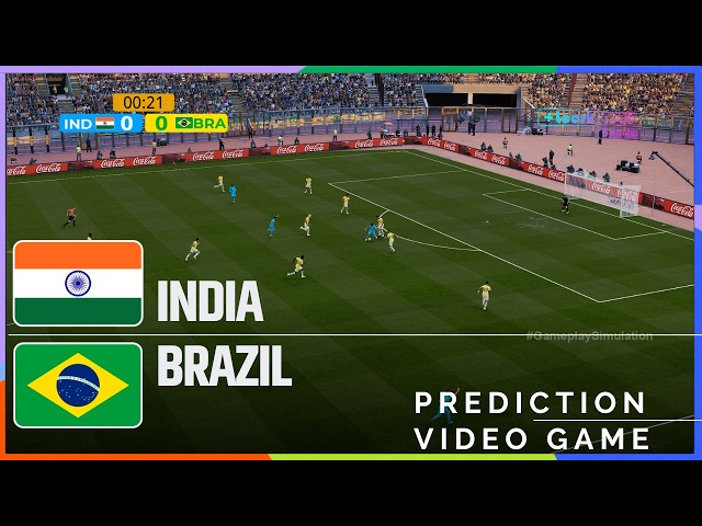 India vs Brazil Friendly Match 2026 ✅ | Full Match Simulation/Prediction