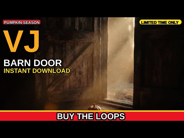 Barn Door Light Leak Pumpkin Season VJ Loop by Chromatomorphosis