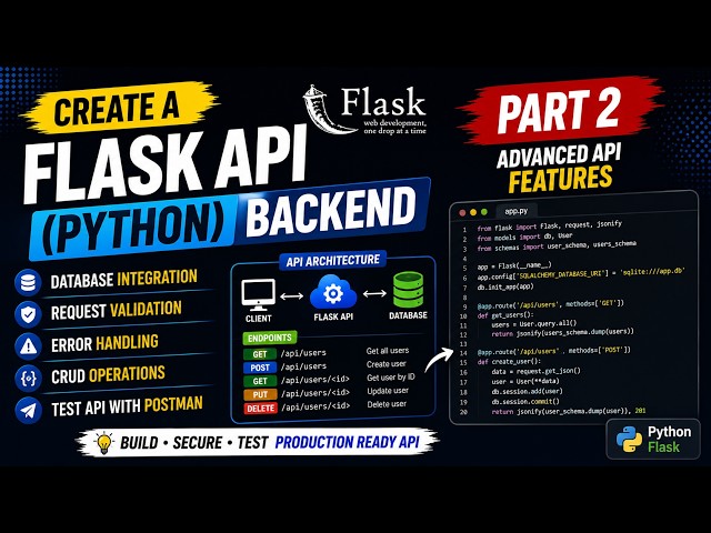 Create A Flask API Python Backend - Part 2