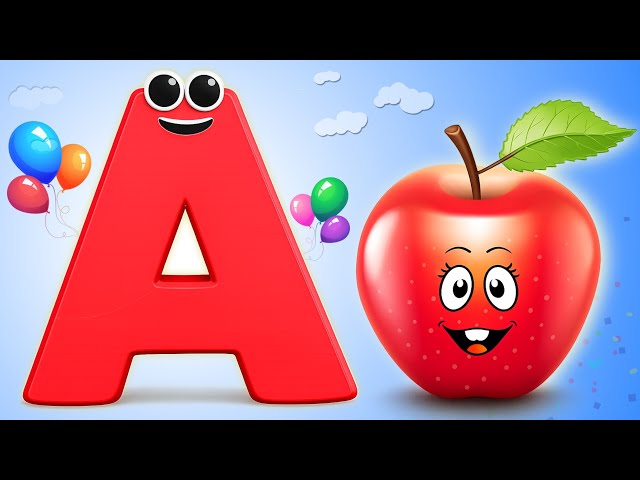 Learn A is For Apple | Learn ABC Alphabet & Phonics | Fun Song for Little Learners | Nursery Rhymes