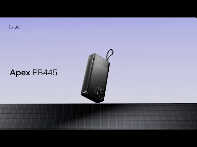 boAt Power Bank | Apex PB445 | 20000 mAh | 2 Way Type-C Cable | 45W Turbo Fast Charging
