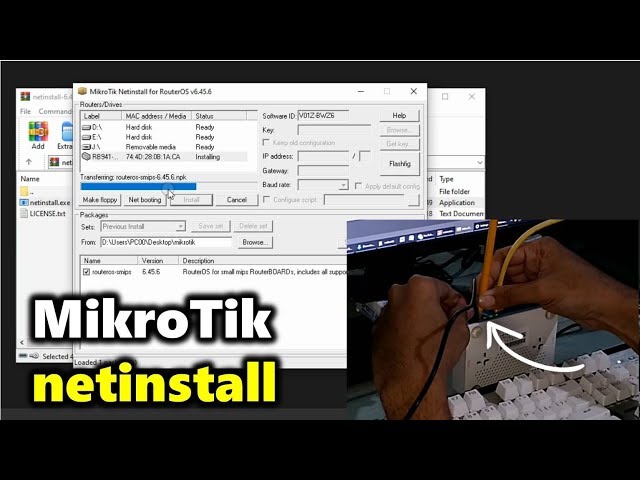 MikroTik hAP lite netinstall