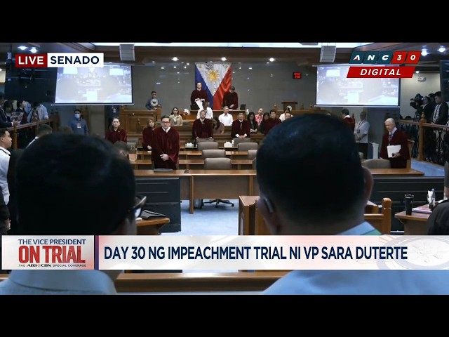LOOK: 15 of 24 senators present on Day 30 of VP Duterte impeachment trial | ANC