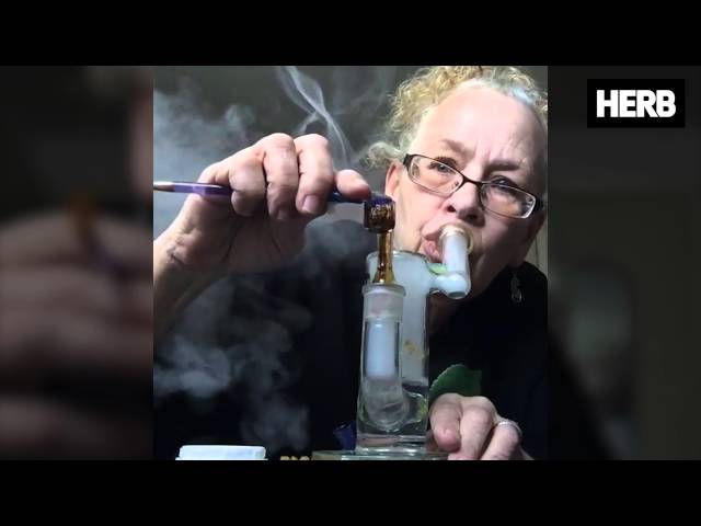 Dabbing Granny Takes A Big Dab Hit For Her Friends