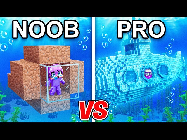 NOOB vs PRO: Strongest SUBMARINE House in Minecraft