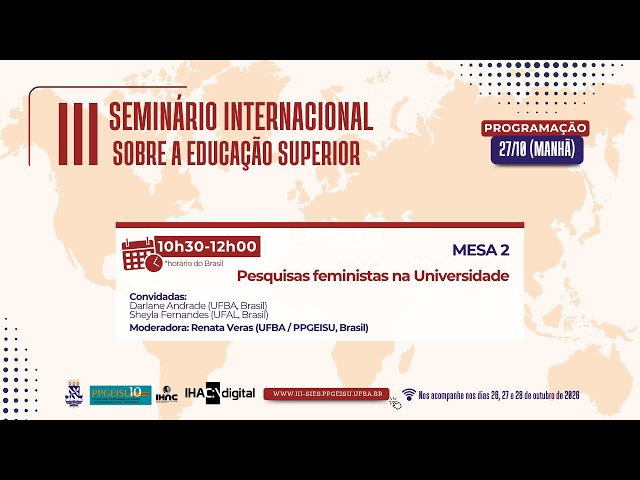 Mesa 2: Pesquisas Feministas na Universidade