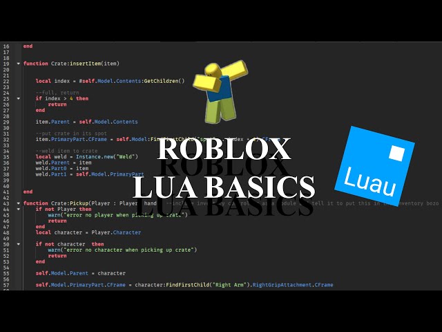 Roblox Lua Basics Tutorial