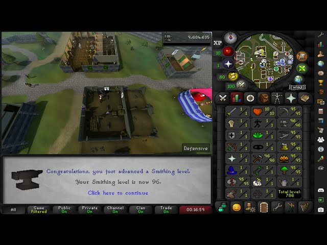 OSRS LoFi ASMR - AFK 96 Smithing - F2P Skiller Progress - Infoldye (#9)